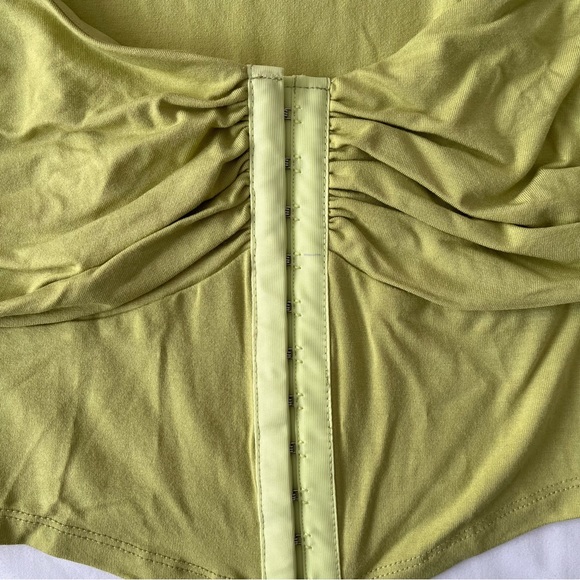Forever 21 Green Hook & Eye Corset Top - Picture 2 of 3